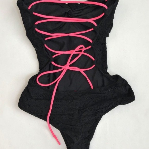 Victorias Secret Crochet Laceup Swimsuit S (4-6) - Picture 2 of 3